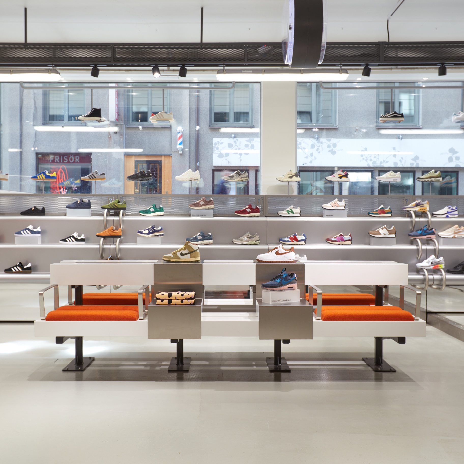 Modern sneaker retail store in Stockholm